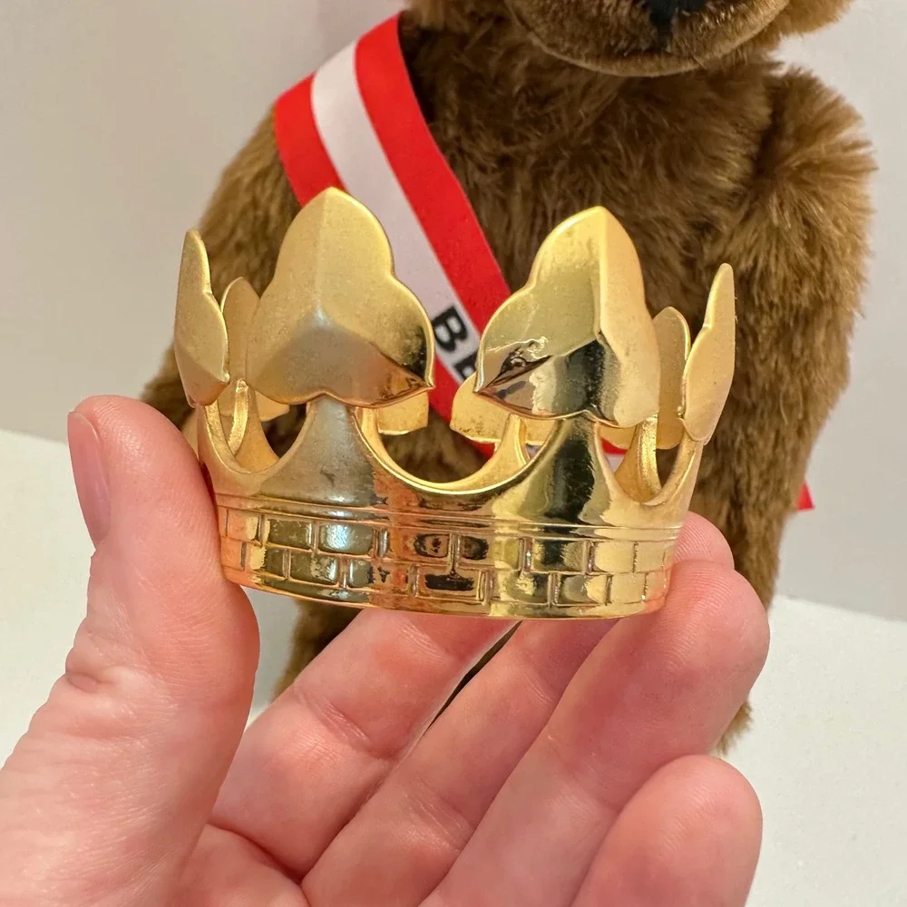 Steiff‎ Berlin Bear 1985 Mohair 24K Gold Plated Crown 0251/34 West Germany Boxed